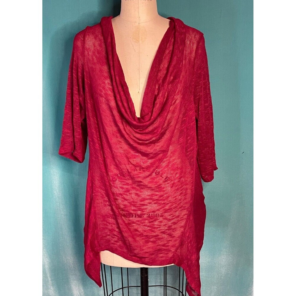 NWT Ashley Steward Loose Knit Pullover Red Sweater Top Plus Size 18/20 Classic